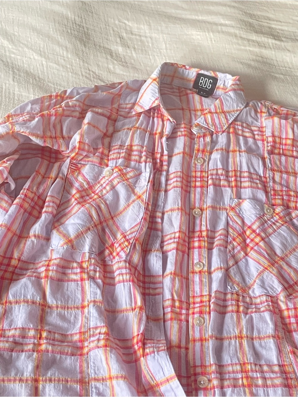 BDG Urban Outfitters Plaid Button-Up Shirt - Size S - Picture 4 of 6